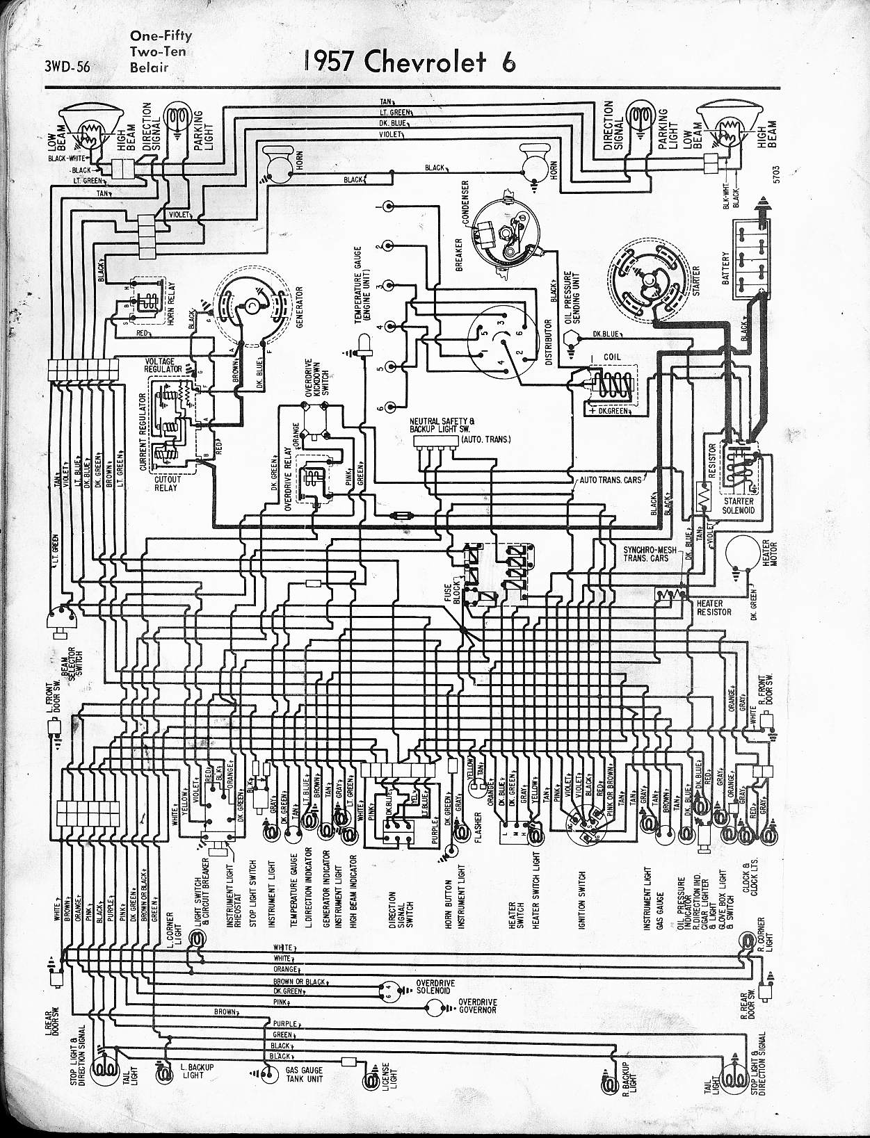 1957 Chevy Belair Wiring Diagram Wiring Diagram